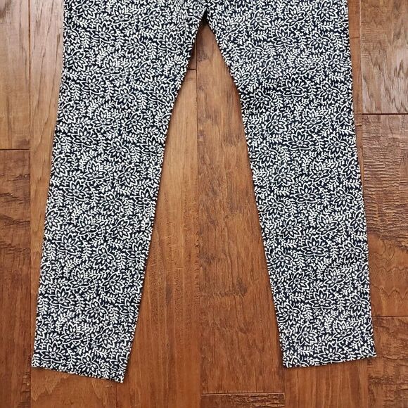 Gap slim city crop pant navy white floral 0 NEW - Picture 3 of 7
